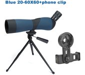 20-60X60 Zoom Monocular Spotting Scope HD High Magnification Waterproof Telescope W/Table Tripod For Birding Hunting Traveling