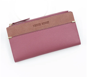 Cartera de moda para mujer, monedero largo de marca de estilo coreano, monedero con cremallera para teléfono, monedero de dos pl