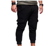 Pantalones Hombre de Bolsillos Múltiple Color Sólido Pantalones Chandal Hombres de Cordón Cómodas Suaves Duraderas Casual Jogger Hombre