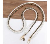 Luxury Mobile Phone Corssbody Lanyard Leather Straps Pearl Camellia lBracelet Chain For iPhone 14 13 12 Pro Max Samsung Flip 3 4