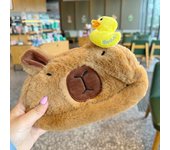 Plush Bag Capybara Plush Pencil Case Girl Heart Large Capacity Otter Animal Pencil Pouch Kawaii Multi Functional