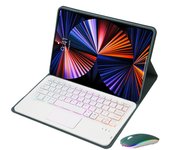 Keyboard Case for Lenovo Tab M10 Plus 10.6 Gen 3 10.6 inch Tablet Case TB125FU TB128FU Spanish Keyboard Rainbow Backlit Touchpad