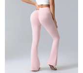 Women High Waist Solid Color Breathable Drying Quick Flare Pants XHFZ-6213