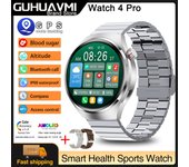 New GPS Reloj inteligente Smartwatch Men For Watch 4 PRO 1.53" HD Screen Heart Rate Bluetooth Call NFC Waterproof Blood Sugar