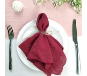 Set of 6  Terracotta Sewing Cloth Napkins Cotton Factory Wholesale Fabric Serviette Gauze Table Towels Wedding Decoration Easter