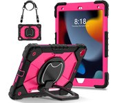 For ipad 9th 10.2 inch A2602 A2603 A2604 Case Kids Tablet cover Silicone +PC for iPad 8th/7th Gen A2270 A2200 A2197 + strap