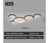 Circel Rings Modern Ceiling chandelier lights Bedroom Living room decoration indoor lighting led chandelier lighting Fixtures