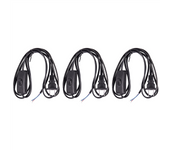 3X US Plug 1.8M Power Cord On/Off Button Switch AC110V 3A AC250V 6A Black