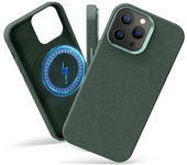 Luxury For Magsafe Suede Leather Cases For iPhone 15 14 13 Pro Max Magnetic Wireless Charging Matte Protective Phone Accessories