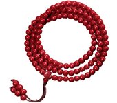 Natural mineral cinnabar bracelet men and women, with 108 Buddhist beads year the zodiac, suitable for couples. Hand grip piece