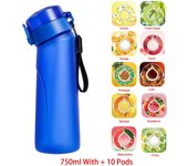Air UP Sports Water Bottle With 10 Flavor Pods Set, 750ml Alr Up With Straw 0 Sugar Fruit Fragrance Cup For School Outdoor Gym
