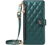 Crossbody Strap Case For Samsung Galaxy Note 20 Ultra 10 Pro 9 8 M23 M32 M56 S25 S24 S20 FE S10 Plus Multi-Card Slot Wallet Leather Phone Cover Zipper Handbag Purse