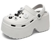 Sandalias de tacón de cuña de verano para mujer, zapatos calados para mujer