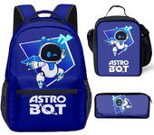 Harajuku Popular Funny astro bot 3D Print 3pcs/Set Student School Bags Laptop Backpack Crossbody Lunch bag Pencil Case