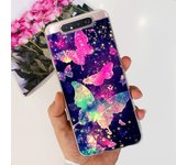 Transparent Soft TPU Phone Case For Samsung Galaxy A80 Samsung A90 Coques Women Girly Fashion Painting Funda Bumper GalaxyA80
