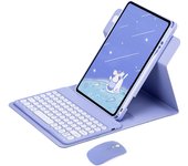 360 Rotation Stand Case For iPad 10 Generation Teclado Cover with Pen Holder For iPad 10 9 2022 Keyboard Spanish Russian Korean