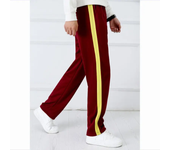 Pantalones de chándal informales para hombre, pantalón básico a rayas, recto, color rojo vino, para correr, trabajo
