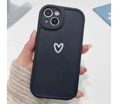 Cartoon Heart Phone Case 11 12 13 14 Pro 15 Soft Silicon Back Cover for iPhone X XR XS Max 7 8 Plus Se