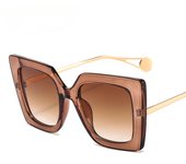 Nuevas gafas de sol de moda, gafas de sol cuadradas grandes para mujeres hermosas europeas, gafas planas de moda al por mayor