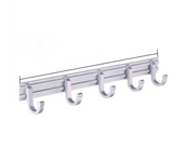 Gancho para colgar en la pared, Perchero de aluminio para colgar en la puerta, en la parte trasera del baño y la cocina
