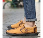Handmade Brand Fashion Man Leather Shoes Mens Driving Flats Casual Loafers Shoes High Quality Real Leather Comfortable Men 38~47