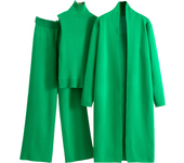 Women's 3 Piece Lounge Sets Sweatsuits Open Front Cardigan Sleeveless Top Wide Legs Pants Outfits