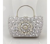 Fashionable women's bag with diamond inlaid sunflower handbag, one shoulder dinner bag, banquet party, wedding dress bag