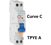 CHINT NB2LE Curve B C Type A AC 1P+N Residual Current Operated Leakage Protection Switch Circuit Breaker RCBO 30MA 10A 16A 20A