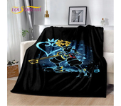 Cartoon kingdom hearts games 3D soft flange blanket bedroom sofa for picnic, throw blanket cover outdoors fun gift