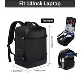 Mochila de viaje cabina avion 40x20x25, Mochila impermeable de hombre para deportes al aire libre con carga USB
