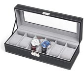 Holder Organizer PU Leather Storage Case Watch Display Jewelry Box For Men Or Women saat kutusu