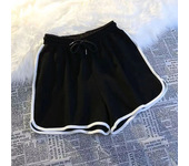 Striped Sports Shorts Women Korean Fashion Casual Mini Shorts Summer Simple Loose Wide Leg Shorts Ladies New