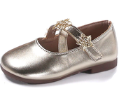 2024 Autumn New Children Leather Shoes for Girls Fashion Princess Style Soft Bottom Anti-slippery Casual Dancing Party Chic Shoe