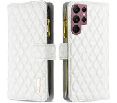 Funda de cuero con tapa y cordón para teléfono, carcasa con cremallera para Samsung Galaxy S23, S22 Ultra, S21 FE, S20 Plus, A13