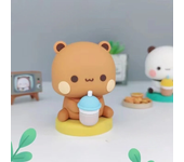 Cute Bubu Dudu Panda Bear Figure Kawaii Cartoon Panda Model Creative Exciting Spring Animal Car Ornaments