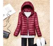 Women's Down Jacket Autumn Winter Women's Ultra Light Foldable Hooded Down Jacket