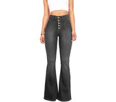 Womens Flare Jeans Skinny High Waist Shot Denim Pants for Women Slim Fit Size X Larg Aesthetic Flared Trousers Streetwear Z A R