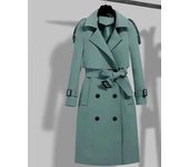 Fashion with collar, oversized coat, long sleeves, plus size, fashionable women's trench coat