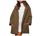 Chaquetas con capucha para mujer, abrigos informales a la moda, Otoño e Invierno