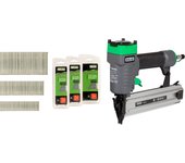 Pack Clavadora CSK P06 + Blister SALKI Pin 0,6 | 15mm y 30mm B | Pistola de Clavos Neumática | Grapadora para trabajos de Carpintería
