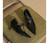 [Sheepskin] High Heels Women's Stiletto Heel 2024 Autumn New Pointed Retro Suede Shallow Mouth Shoes