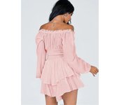 Women Off Shoulder Long Sleeve Romper Shorts Ruffle Jumpsuit Playsuit  BSSM