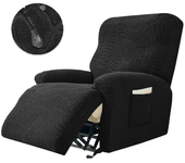Funda de sofá reclinable, silla perezosa, funda de cojín de Color sólido, funda de sofá de 1/2/3/4 asientos, sofá con textura de hoja impermeable