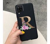 For Samsung Galaxy A12 Case Cute Letters Phone Cover Silicon Back Cases For Samsung A12 A 12 A125F Soft TPU Bumper Coque Flower
