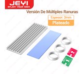 JEYI M.2 SSD Heatsink Aluminum Cooler Multi-version NVMe Radiator with Thermal Pad, Dust Paper for PS5/PC/Laptop M2 2280 SSD