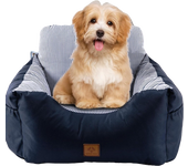 Asiento Perro Coche Pequeño Mediano,Asiento Elevador de Coche para Perros y Gatos,Asiento de Seguridad para Mascotas con Bolsa de Almacenamiento de Arnés, se Puede Desmontar y Limpiar fácilmente