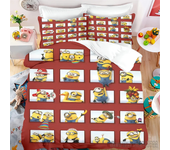 Anime M-Minions Love Child Duvet Cover Set HD Comforter Cover Bedclothes for Kids Bedding Sets Bedroom Decor