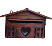 Retro Wooden Post Box Exquisite Mailbox Outdoor Rainproof Suggestion Box Creative Letter Box for Home Office Supplies