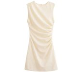 Elegant Dresses Summer 2025 New Fashion Tight Ruched Mini Party Women's Street Youth Holiday Dress