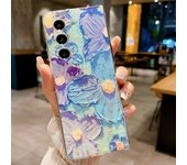 Flores de pintura al óleo Moda Carcasa del teléfono móvil Galaxy Z Fold 5, Z Fold 4, Z Fold 3, Funda protectora